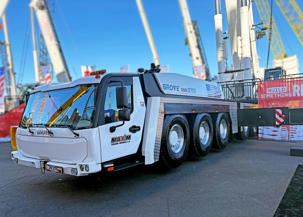 Premiere in Las Vegas: Manitowoc präsentiert den neuen AT-Kran Grove GMK 8700 auf der Conexpo. | Foto: Manitowoc Premiere in Las Vegas: Manitowoc präsentiert den neuen AT-Kran Grove GMK 8700 auf der Conexpo. | Foto: Manitowoc