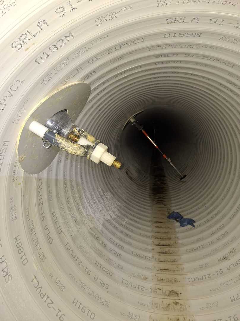 Das Hutmax-System dient zur Wiederherstellung der Hausanschlüsse im Zuge der Wickelrohrsanierung in Denzlingen. | Foto: Swietelsky-Faber Das Hutmax-System dient zur Wiederherstellung der Hausanschlüsse im Zuge der Wickelrohrsanierung in Denzlingen. | Foto: Swietelsky-Faber