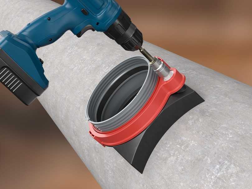 Beim System Funke VPS-Turbo wurden Gewinderadschlüssel durch eine Abreißschraube für den Akku-Bohrschrauber ersetzt. | Foto: Funke Kunststoffe Beim System Funke VPS-Turbo wurden Gewinderadschlüssel durch eine Abreißschraube für den Akku-Bohrschrauber ersetzt. | Foto: Funke Kunststoffe