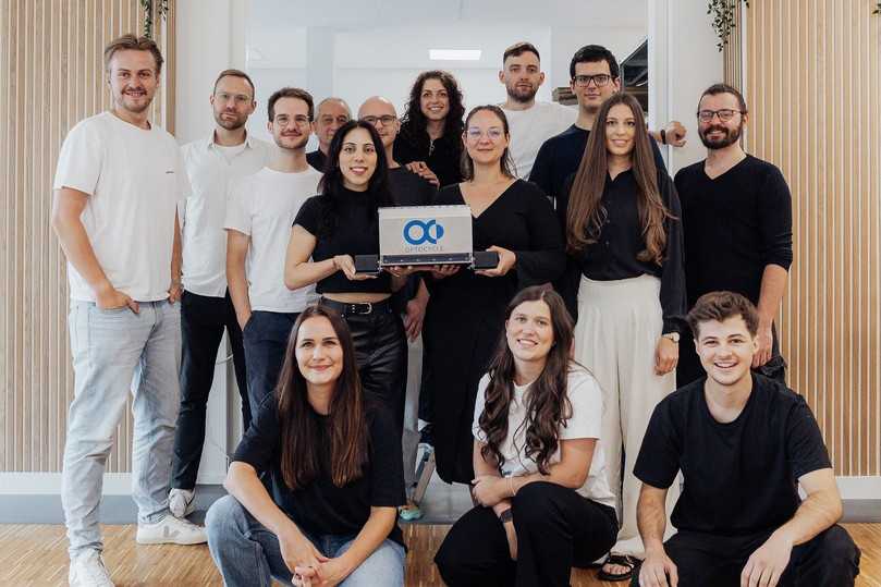 Das Team des Startups Optocycle entwickelt mit Förderung durch die DBU ein KI-gestütztes Verfahren zum Bauschutt-Recycling. | Foto: Optocycle GmbH