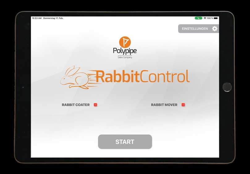 Alle Informationen und Einstellungen können ganz simpel über das dazugehörige iPad und die RabbitControl-App eingetragen und vorgenommen werden. | Foto: Polypipe Vertriebs GmbH & Co. KG Alle Informationen und Einstellungen können ganz simpel über das dazugehörige iPad und die RabbitControl-App eingetragen und vorgenommen werden. | Foto: Polypipe Vertriebs GmbH & Co. KG