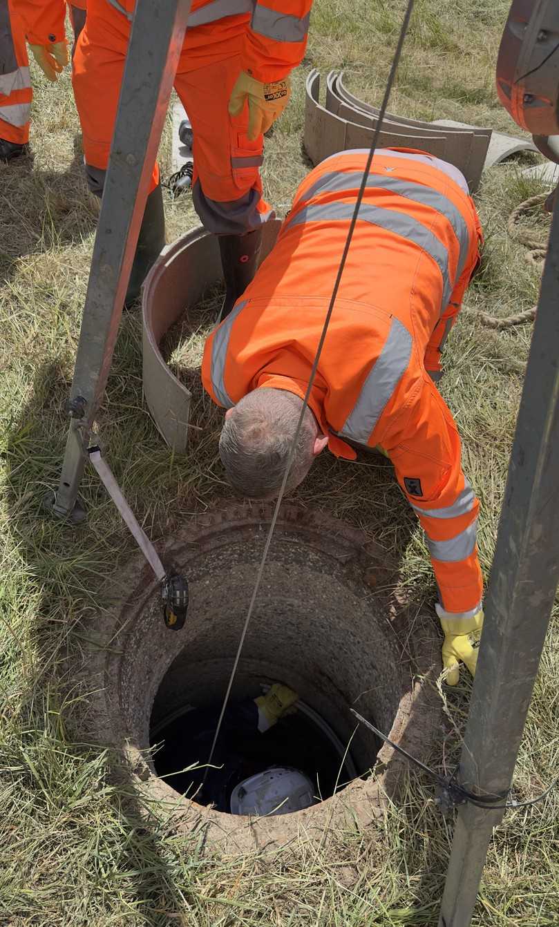 Einbau der Schachtelemente | Foto: Wienerberger Infra Einbau der Schachtelemente | Foto: Wienerberger Infra
