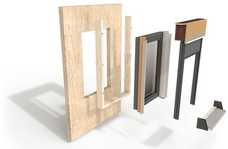 Vorgefertigtes Fenster-Bauelement für Massivholzwände