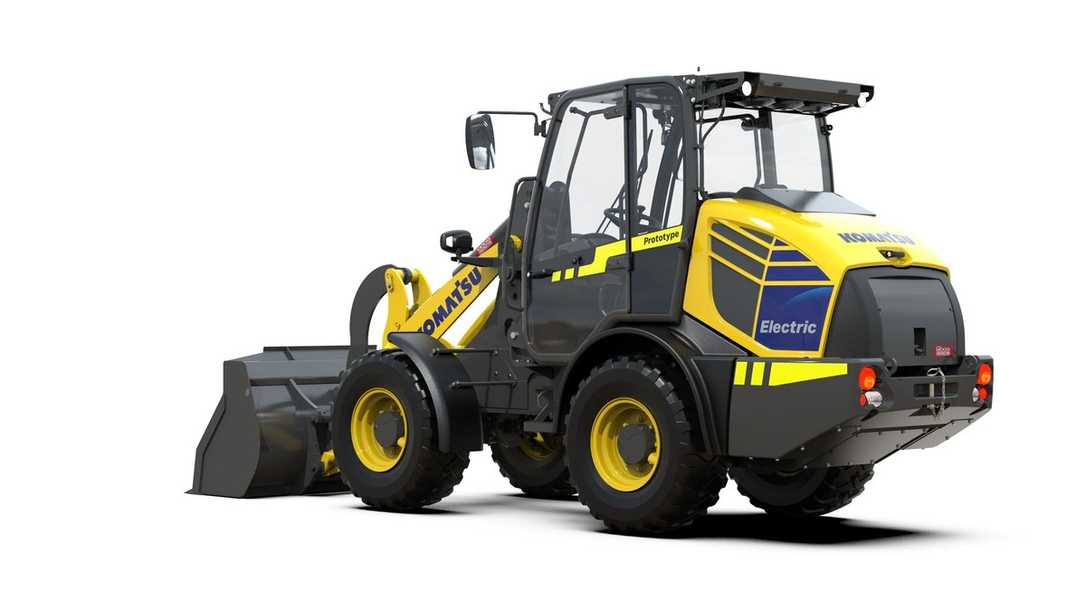 Radlader-Prototyp von Komatsu und Moog Inc. funktioniert vollelektrisch Radlader-Prototyp von Komatsu und Moog Inc. funktioniert vollelektrisch