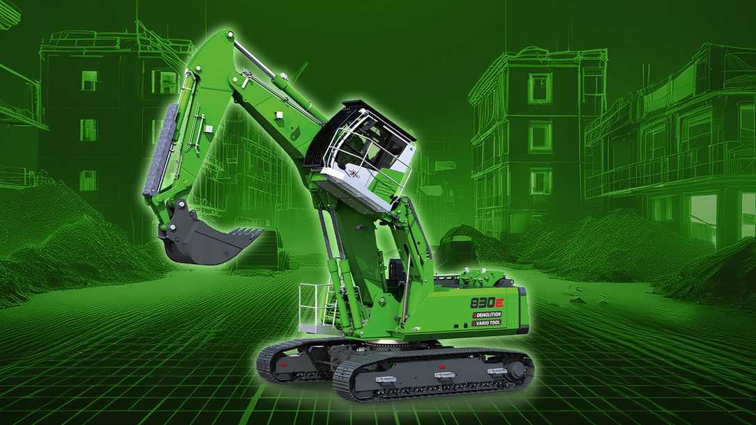 Sennebogen Abbruchbagger 830 E Demolition Vario Tool mit Erdbauausrüstung und Tieflöffel Sennebogen Abbruchbagger 830 E Demolition Vario Tool mit Erdbauausrüstung und Tieflöffel