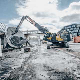 Volvo EC300 für den Rückbau umgebaut
