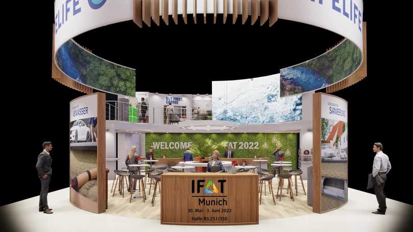 Auf der IFAT 2022 will Pipelife den Kundendialog gezielt vertiefen und bietet Expertenrunden zu allen Themenbereichen an. | Foto: Pipelife Auf der IFAT 2022 will Pipelife den Kundendialog gezielt vertiefen und bietet Expertenrunden zu allen Themenbereichen an. | Foto: Pipelife