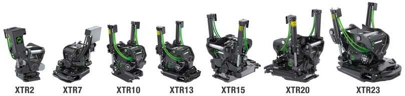 Komplettes Line-up: Mit den Neuvorstellungen wächst die dritte Tiltrotator-Generation (XTR) von Steelwrist auf insgesamt sieben Modelle für unterschiedliche Baggerklassen an. | Foto: Steelwrist