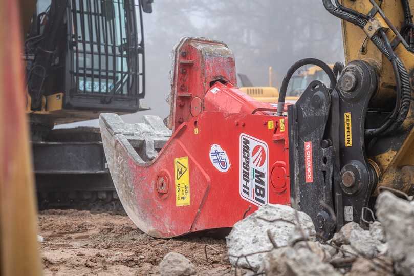 Der Haufwerkspulverisierer MCP910-IT ist für Trägergeräte von 25 bis 35 Tonnen ausgelegt. | Foto: MBI Der Haufwerkspulverisierer MCP910-IT ist für Trägergeräte von 25 bis 35 Tonnen ausgelegt. | Foto: MBI