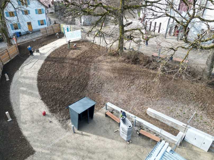 Der Eingangsbereich „Bockshof“ während der Arbeiten durch die Firma Schöppler. | Foto: Schöppler