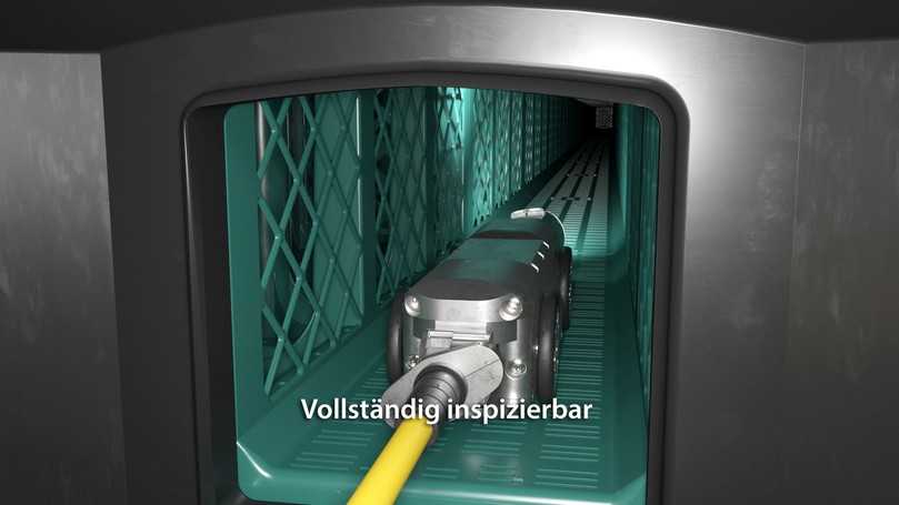 Einfache TV-Inspektion in der Rigole: Rigofill Inspect von Fränkische ist für eine einfache Wartung und Inspektion kamerabefahrbar – auch wenn die Kunststoffbehälter mit Wasser gefüllt sind. | Foto: Fränkische Einfache TV-Inspektion in der Rigole: Rigofill Inspect von Fränkische ist für eine einfache Wartung und Inspektion kamerabefahrbar – auch wenn die Kunststoffbehälter mit Wasser gefüllt sind. | Foto: Fränkische