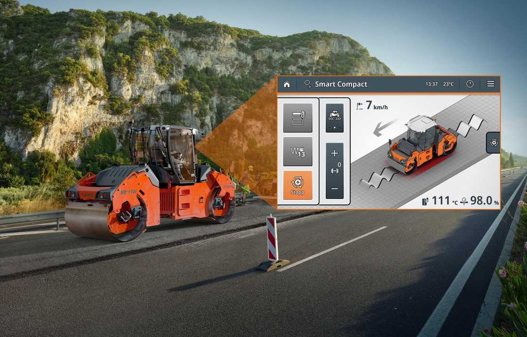 Hamm Smart Compact Pro integriert Echtzeit-Dichtemessung in die Asphalt-Verdichtung
