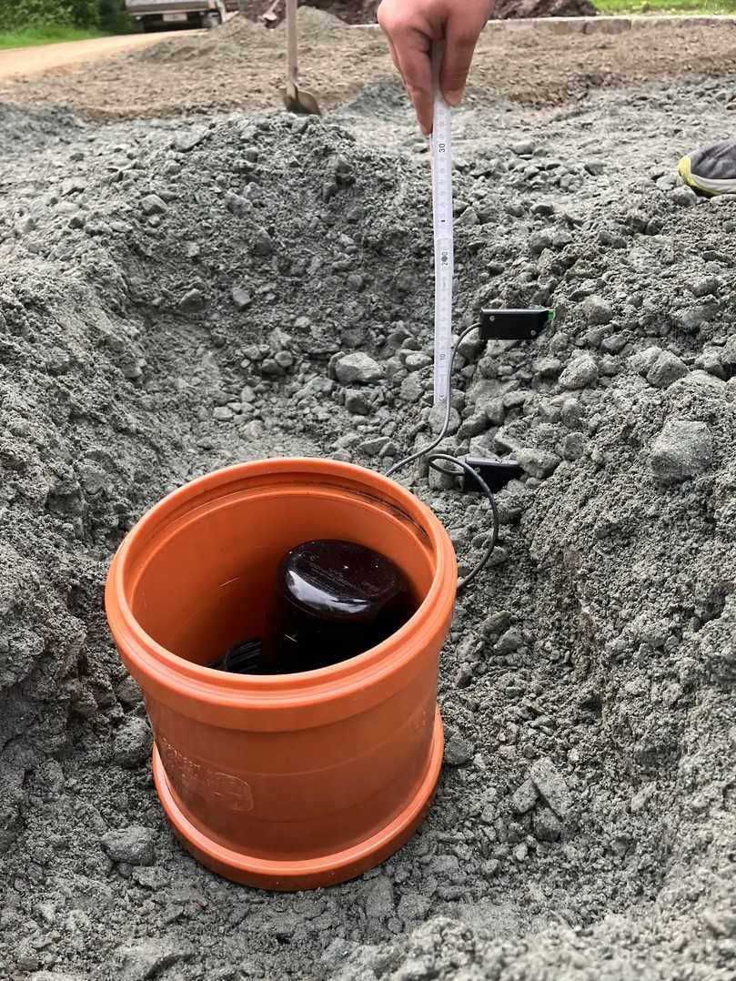 Hydrotragschicht mit digitalem Messfühler | Foto: Hanse Grand