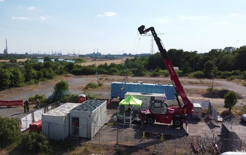 Bohrplatz beim MTD-Einsatz in Haltern, 2023 | Foto: Frauenhofer IEG