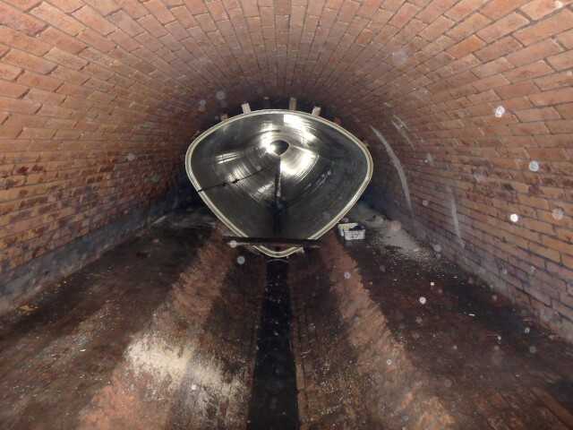 Der ehemalige Regenwassersammler unter dem Prager Ring in Aachen wird mittels Einzelrohrlining saniert. | Foto: Swietelsky-Faber