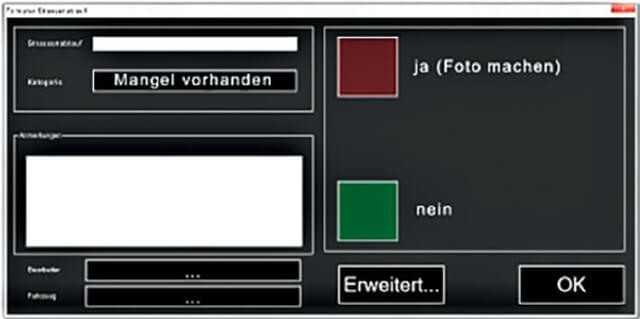 Bild 2c: Schritt 3: Mangel vorhanden mit Fotofunktion