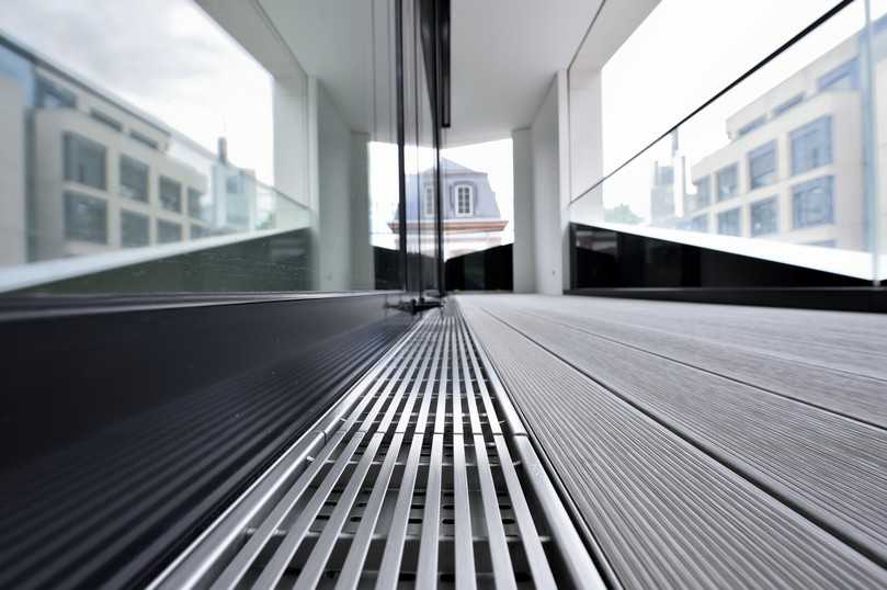 Fassadenentwässerung mit der „Profiline“ | Foto: Aco Fassadenentwässerung mit der „Profiline“ | Foto: Aco