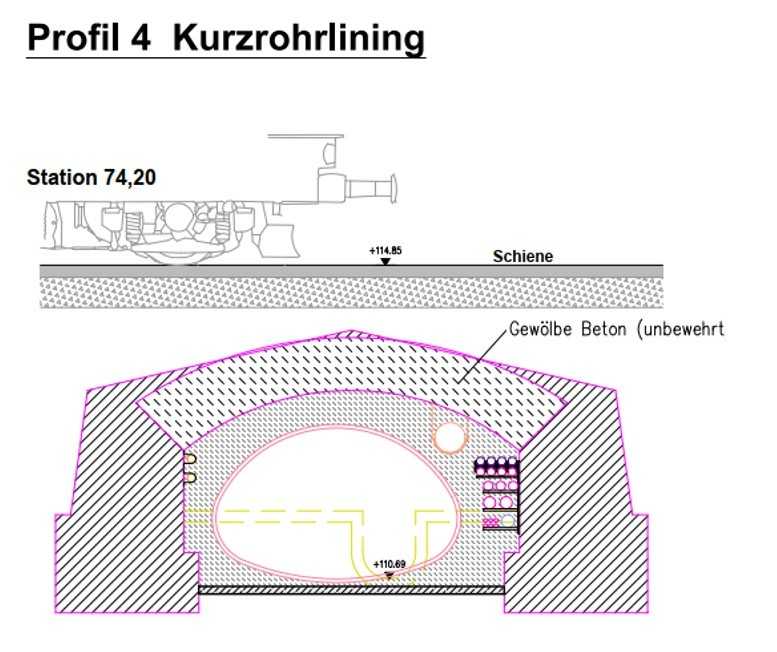 Weiterentwickelte Entwurfsplanung für eine Relining-Lösung | Foto: Ing.-Büro TeamBau, 2015