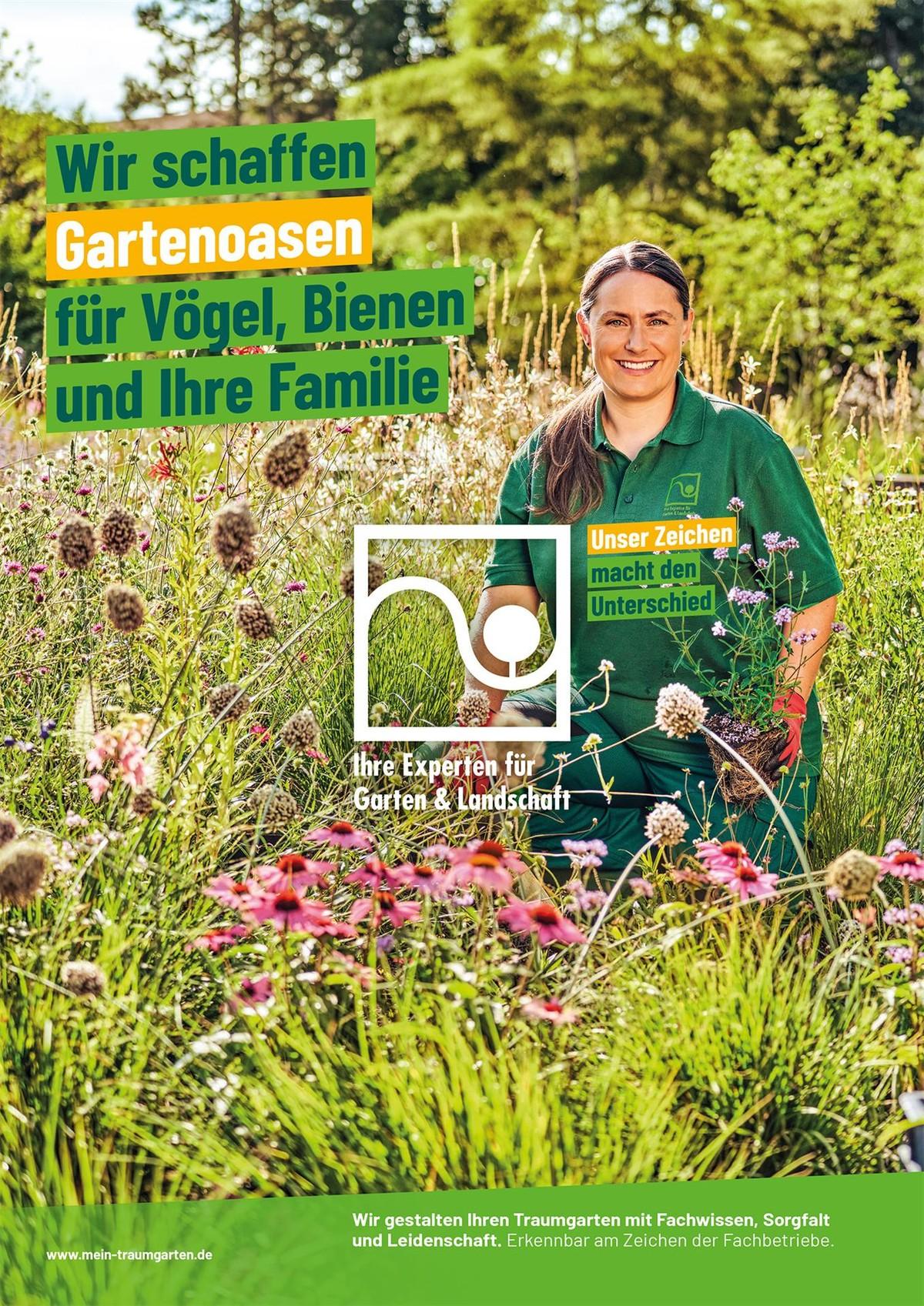 Mit Fachwissen und Leidenschaft: Lebendige Grünräume entstehen durch die Kompetenz der Landschaftsgärtnerinnen und -gärtner. | Foto: BGL Mit Fachwissen und Leidenschaft: Lebendige Grünräume entstehen durch die Kompetenz der Landschaftsgärtnerinnen und -gärtner. | Foto: BGL