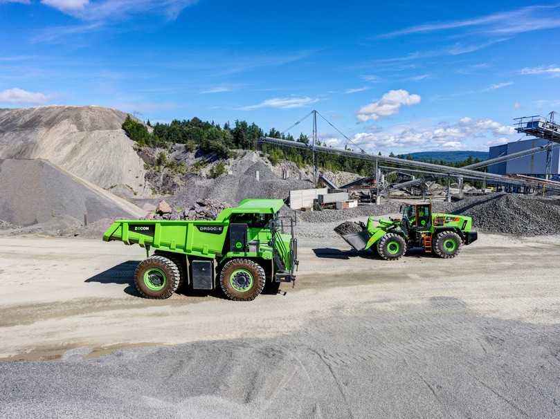 In Kieswerken, Recyclinghöfen, Baustofflagern und auf innerstädtischen Baustellen rechnen sich die schweren Elektro-Baumaschinen. | Foto: Zecon In Kieswerken, Recyclinghöfen, Baustofflagern und auf innerstädtischen Baustellen rechnen sich die schweren Elektro-Baumaschinen. | Foto: Zecon