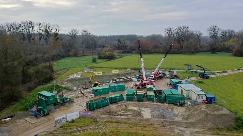 Einziehvorgang | Foto: Beermann Bohrtechnik Einziehvorgang | Foto: Beermann Bohrtechnik