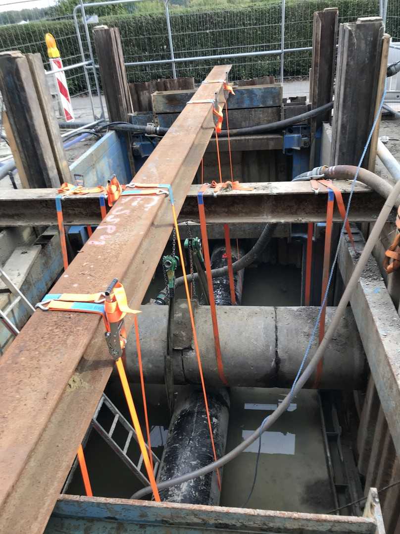 Sicherung der kreuzenden Gasleitung | Foto: Fischer Teamplan Ingenieurbüro Sicherung der kreuzenden Gasleitung | Foto: Fischer Teamplan Ingenieurbüro