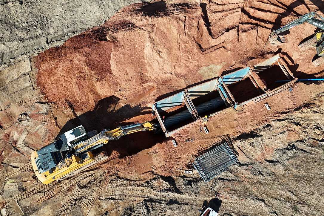 Funke Kunststoffe: PVC-U-Rohre im Kanalbau für das neue Industriegebiet Homburg Funke Kunststoffe: PVC-U-Rohre im Kanalbau für das neue Industriegebiet Homburg