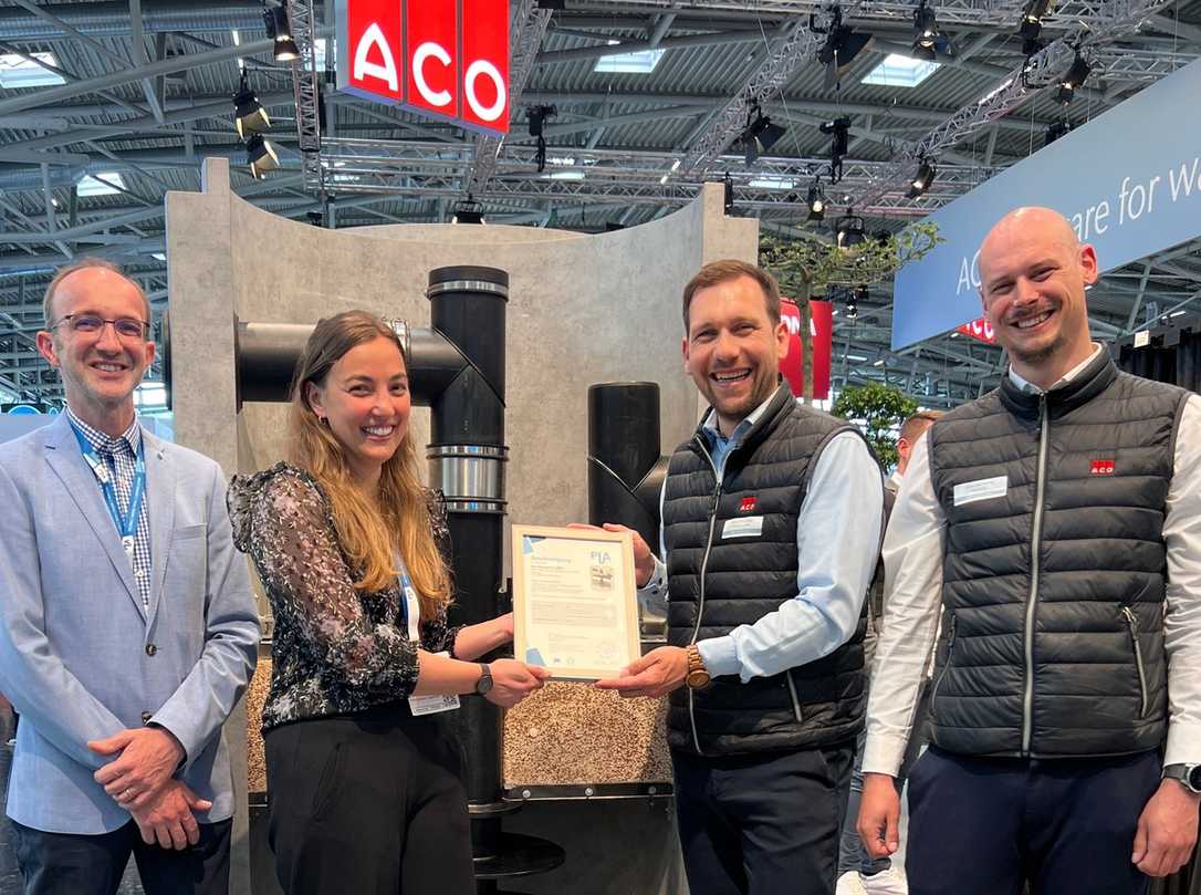 Aco Stormclean System: Pia bestätigt 99,5% Mikroplastik-Rückhalt