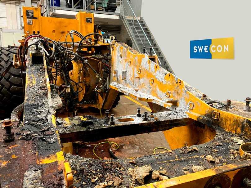 Während des Volvo-Rebuild-Programms: Ein Blick auf das Innere des L110G in der Swecon-Servicewerkstatt zeigt das Ausmaß der Korrosion. | Foto: Swecon Während des Volvo-Rebuild-Programms: Ein Blick auf das Innere des L110G in der Swecon-Servicewerkstatt zeigt das Ausmaß der Korrosion. | Foto: Swecon
