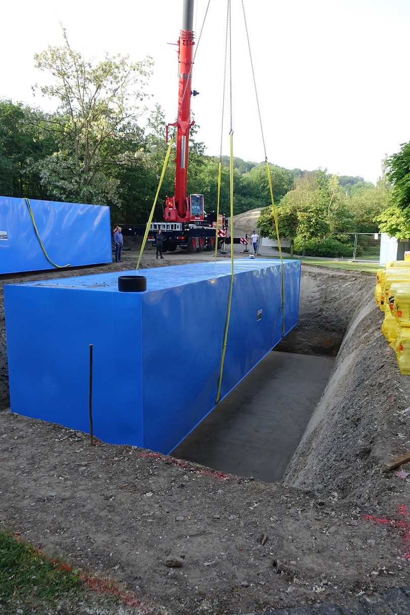 Einbau einer KS-Bluebox®. | Foto: Funke Kunststoffe Einbau einer KS-Bluebox®. | Foto: Funke Kunststoffe