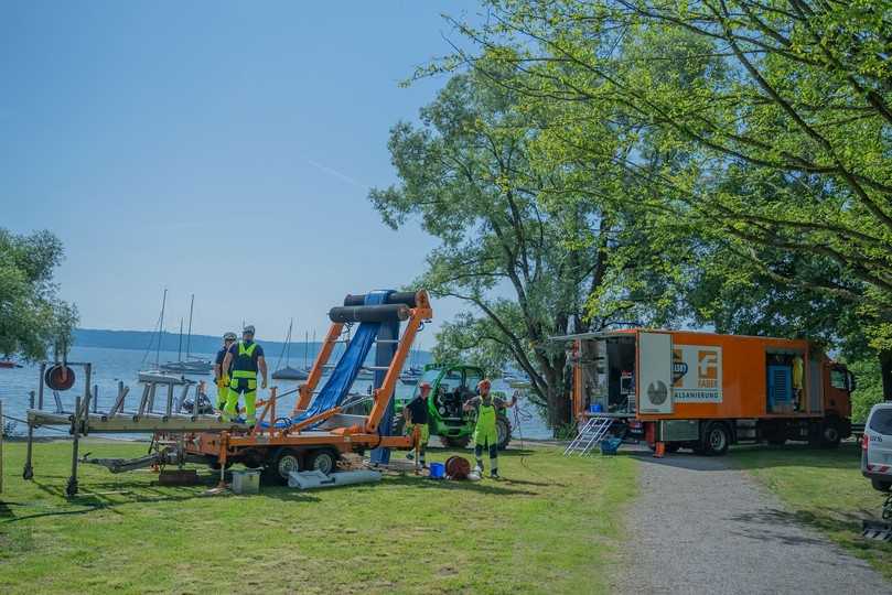 Schlauchlining mit UV-Aushärtung am Ammersee | Foto: Swietelsky-Faber