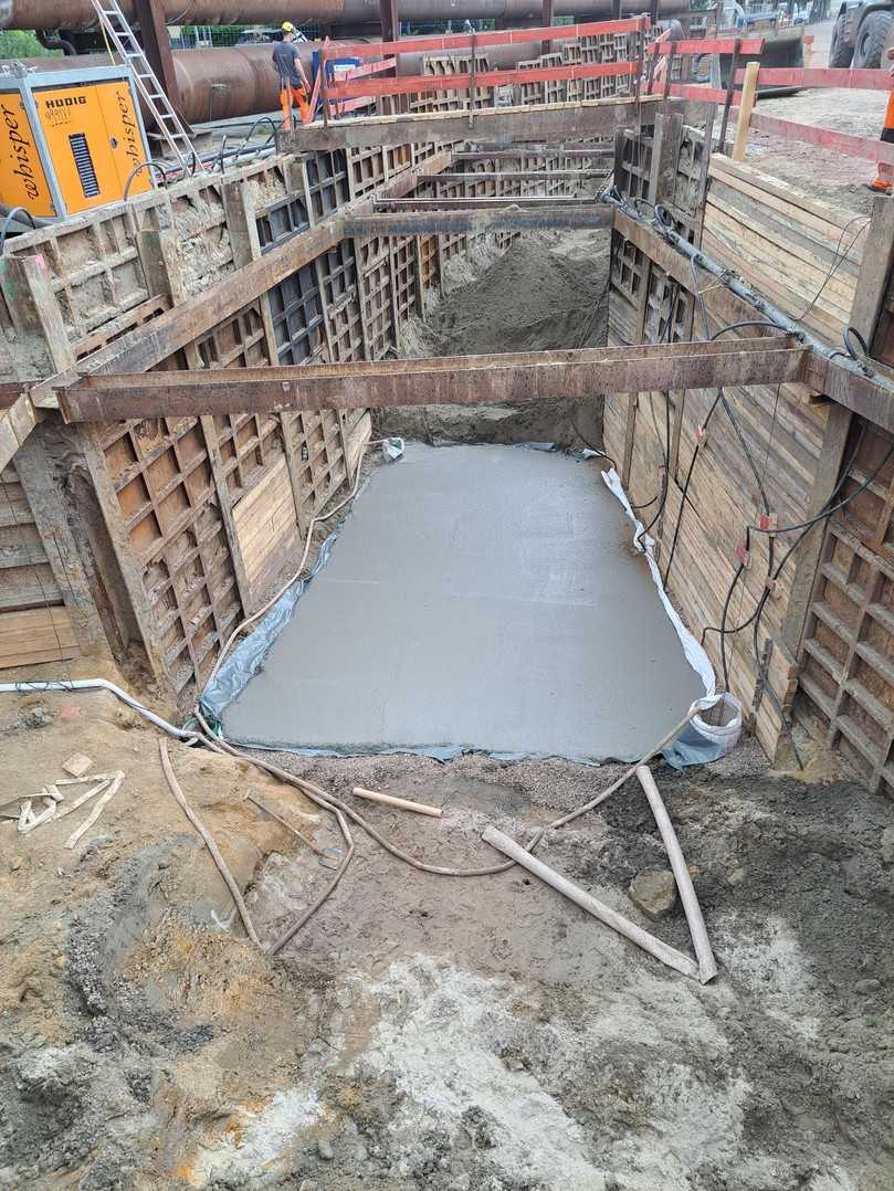 Betonauflager für ein neues Schachtbauwerk | Foto: Echterhoff Betonauflager für ein neues Schachtbauwerk | Foto: Echterhoff