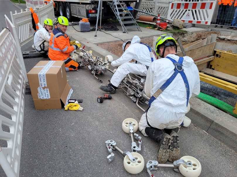 Vorbereitung der Lichtquelle mit einer Leistung von 36.000 Watt | Foto: Aarsleff Vorbereitung der Lichtquelle mit einer Leistung von 36.000 Watt | Foto: Aarsleff