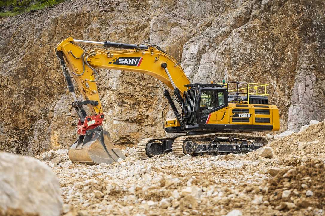 Steinexpo 2026: Sany zeigt 3D-Steuerung Rootpilot am 52-Tonnen-Bagger