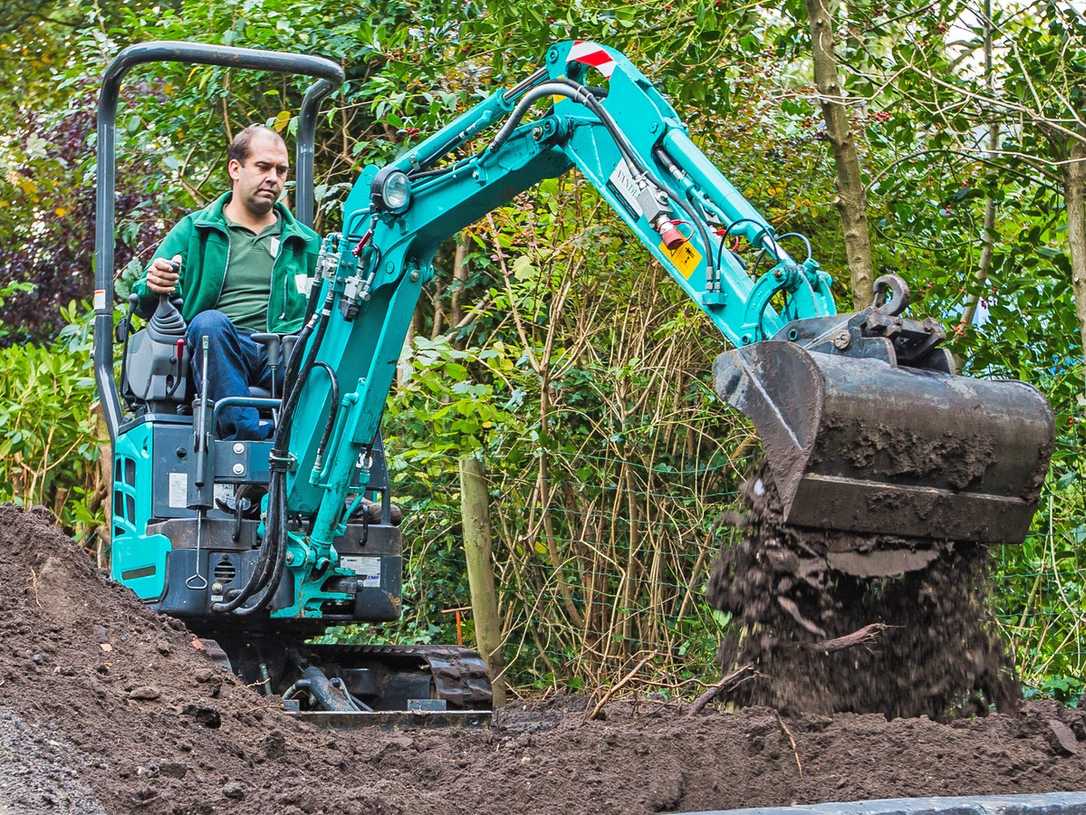 Kobelco auf der Demopark: Am Stand von Kari Baumaschinen Mini- und Midibagger bestaunen