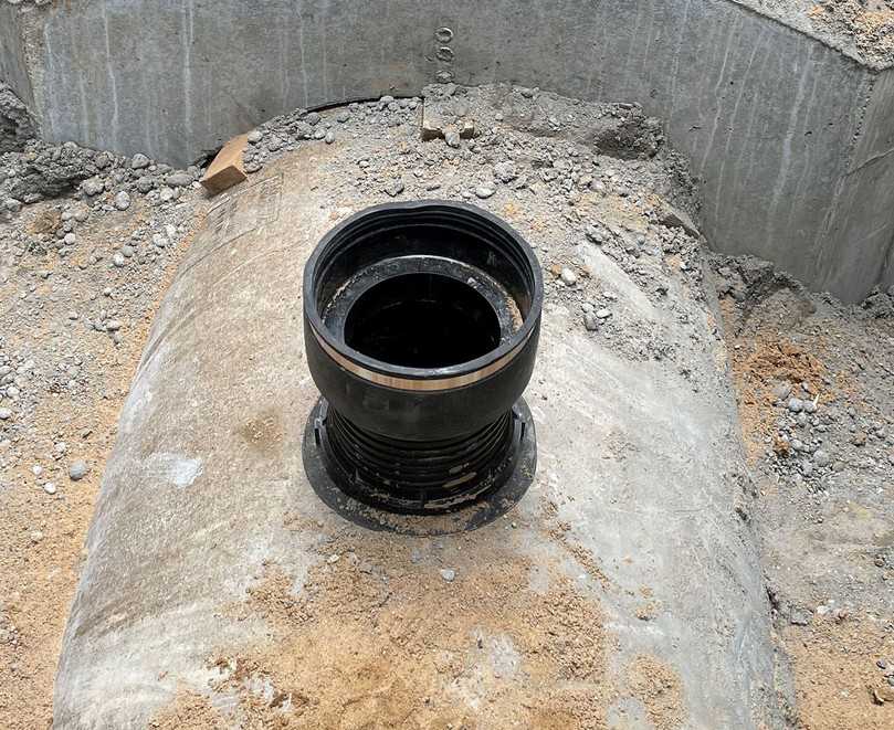 Die Anschlusselemente FA-B sind für den Anschluss von Rohren aller Art an Beton- und Steinzeughauptleitungen konzipiert. | Foto: Flexseal Die Anschlusselemente FA-B sind für den Anschluss von Rohren aller Art an Beton- und Steinzeughauptleitungen konzipiert. | Foto: Flexseal