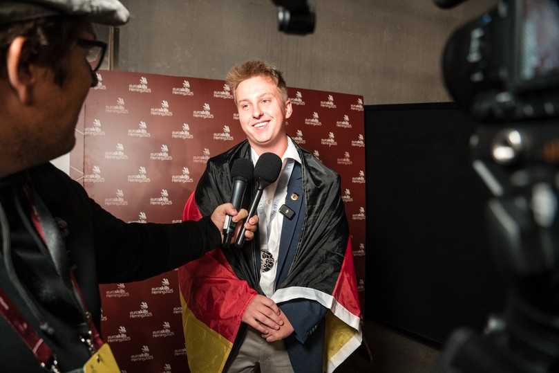 Silbermedaille bei den Euroskills 2025: Maurer Florian Quade. | Foto: ZDB