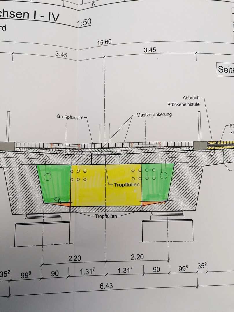 Abrechnungsskizze der Betonsanierung im Hohlkasten zur Übernahme in Libero | Foto: Tobias Pfleghar Abrechnungsskizze der Betonsanierung im Hohlkasten zur Übernahme in Libero | Foto: Tobias Pfleghar