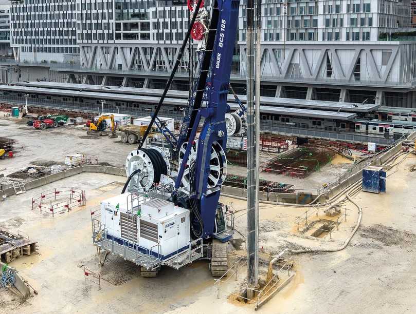 Modulares Antriebskonzept: Das neue Fräsensystem Bauer BCS 185 power pack kann wahlweise mit einem Diesel- oder Elektroaggregat betrieben werden. | Foto: Bauer Spezialtiefbau