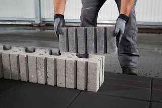 Betonstein-Gartengestaltung im Stecksystem