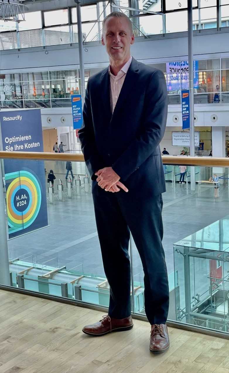 Frank Braunschweig (hier auf der IFAT in München) leitet bei Bentley Systems die Entwicklung für Digitale Zwillinge im Bereich Wasser. | Foto: Bentley Systems Frank Braunschweig (hier auf der IFAT in München) leitet bei Bentley Systems die Entwicklung für Digitale Zwillinge im Bereich Wasser. | Foto: Bentley Systems