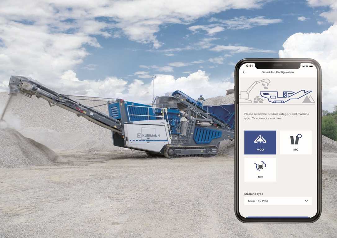 Kleemann Spective Connect App für Brechanlagen mit Konfigurator Kleemann Spective Connect App für Brechanlagen mit Konfigurator