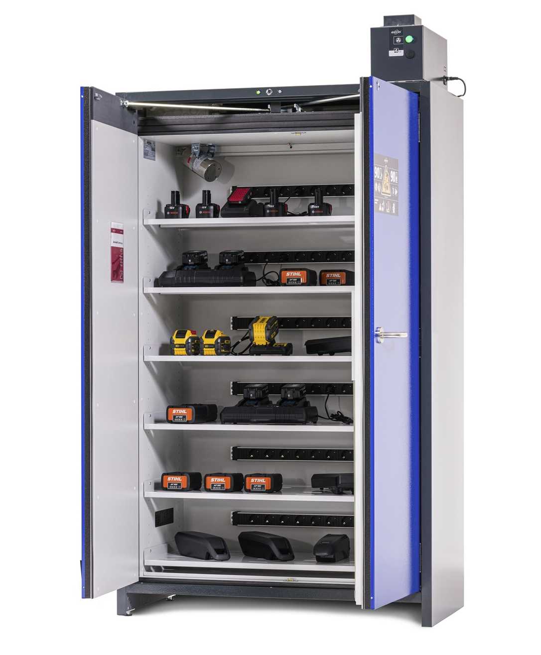 Lithium-Ionen-Akku sicher lagern und laden Lithium-Ionen-Akku sicher lagern und laden