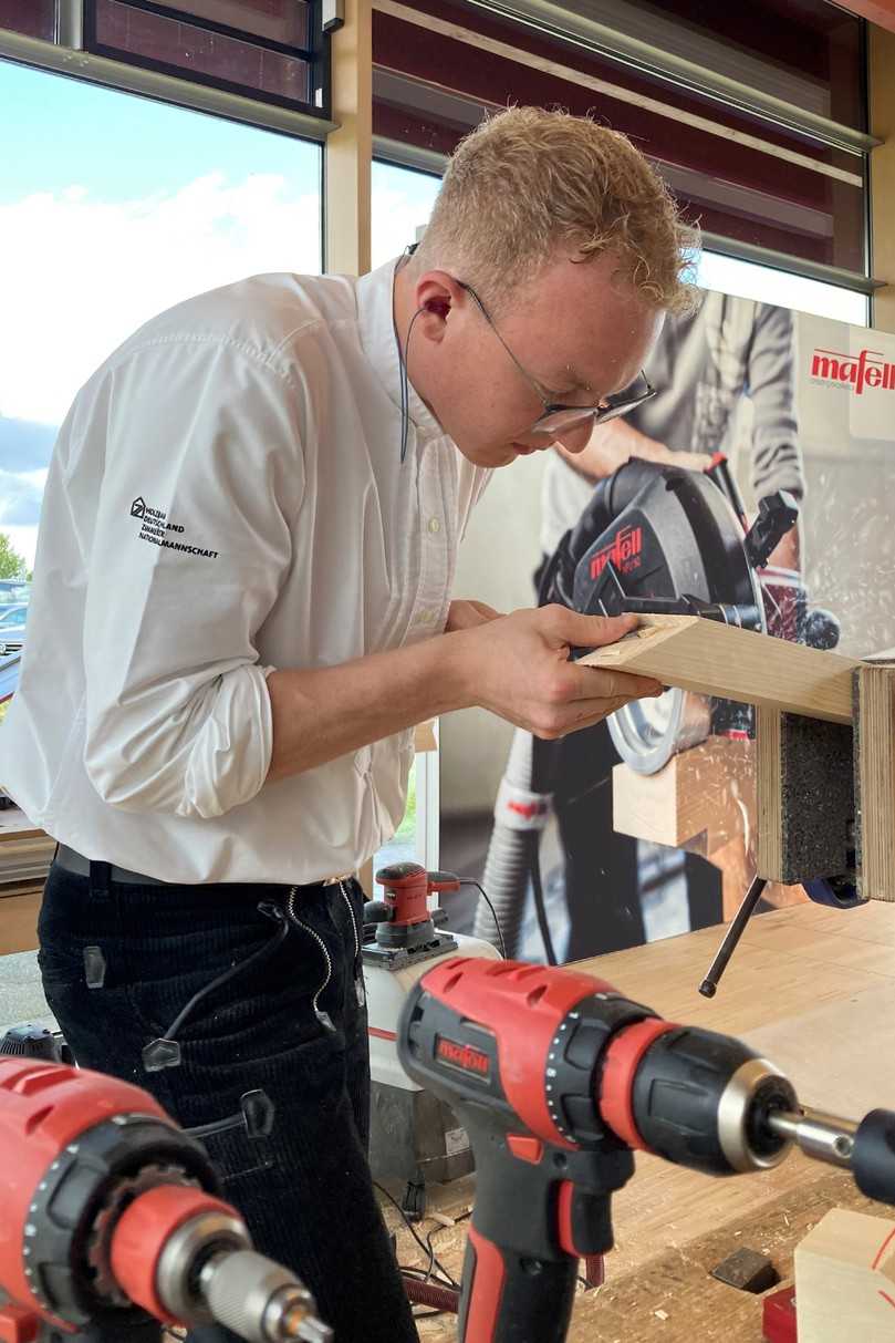 Linus Großhardt holte sich in Oberndorf den Feinschliff für die EuroSkills. | Foto: Mafell/Timo Lutz