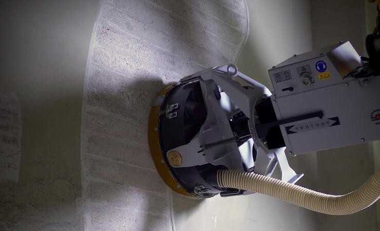 Große Flächen können mit der WDS 530 professionell strukturiert werden – mit konstant hohem Anpressdruck. Große Flächen können mit der WDS 530 professionell strukturiert werden – mit konstant hohem Anpressdruck.
