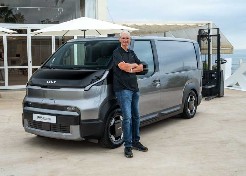 Erste gründliche Begegnung: Kia PV5 als Kastenwagen mit großer Batterie und kräftigem E-Motor. | Foto: Randolf Unruh