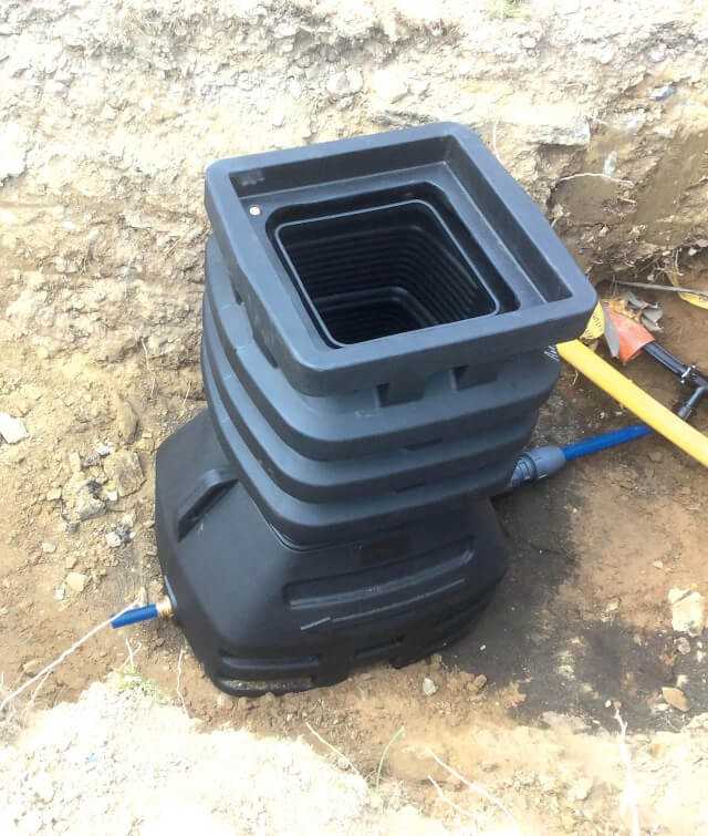 Plasson-Wasserzähler-Schächte außerhalb von Gebäuden