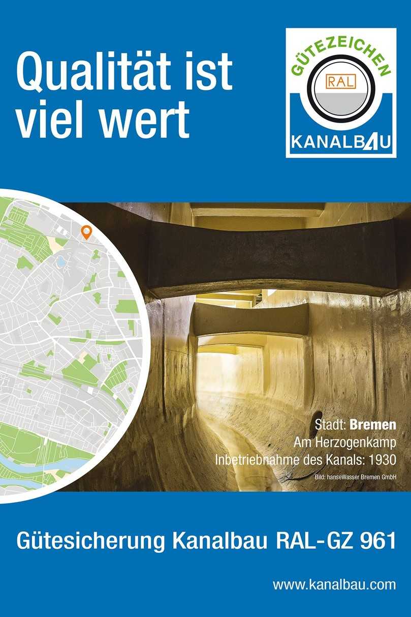 Ausreichende Investitionen und eine hohe Ausführungsqualität sind Grundvoraussetzungen dafür, dass die unterirdische Infrastruktur auch über Jahrzehnte reibungslos funktioniert. | Foto: Güteschutz Kanalbau Ausreichende Investitionen und eine hohe Ausführungsqualität sind Grundvoraussetzungen dafür, dass die unterirdische Infrastruktur auch über Jahrzehnte reibungslos funktioniert. | Foto: Güteschutz Kanalbau