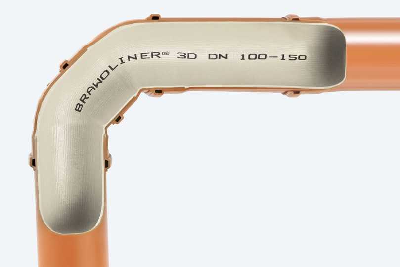 Brawoliner 3D: Nahtlose Textilschläuche für die Sanierung defekter Rohre auch in kleinen Nennweiten und mit mehreren Dimensionsänderungen | Foto: Brawo Systems Brawoliner 3D: Nahtlose Textilschläuche für die Sanierung defekter Rohre auch in kleinen Nennweiten und mit mehreren Dimensionsänderungen | Foto: Brawo Systems