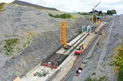 Lifttunnel bei starkem Gefälle gebaut